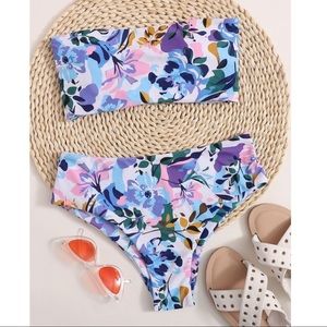 NEW Shein Floral Bikini Swimsuit Size S